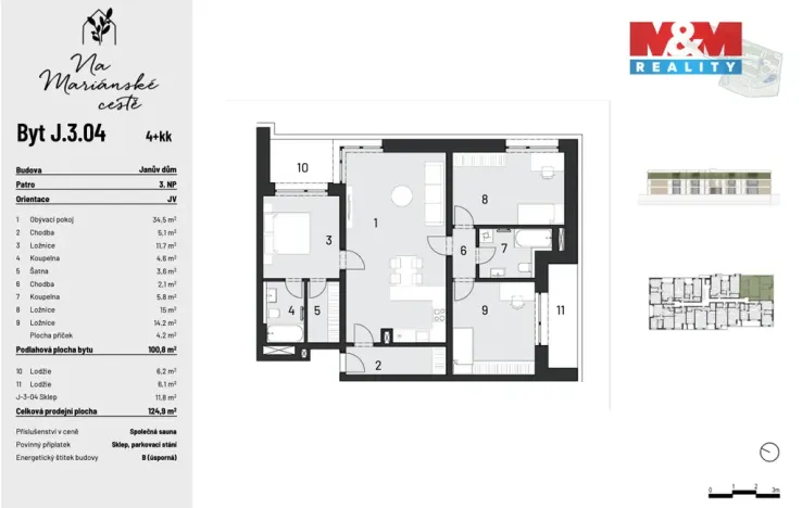 Prodej bytu 4+kk, Brandýs nad Labem-Stará Boleslav, Dřevčická, 96 m2