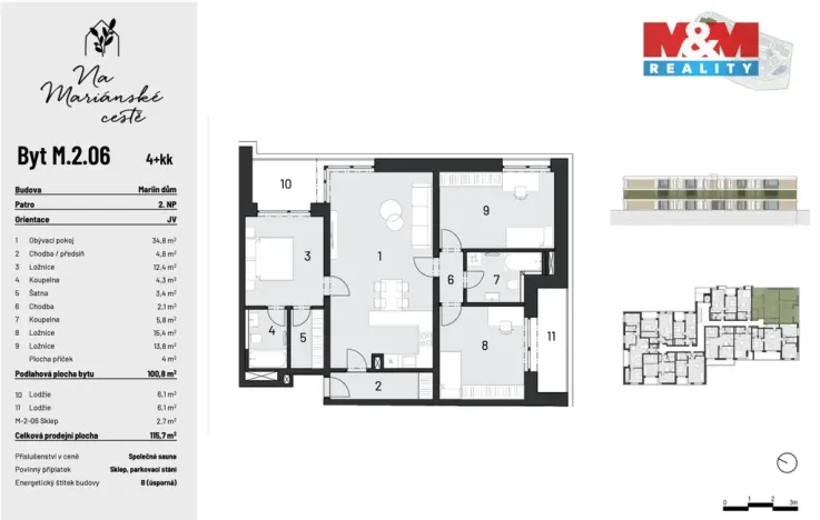 Prodej bytu 4+kk, Brandýs nad Labem-Stará Boleslav, Dřevčická, 101 m2