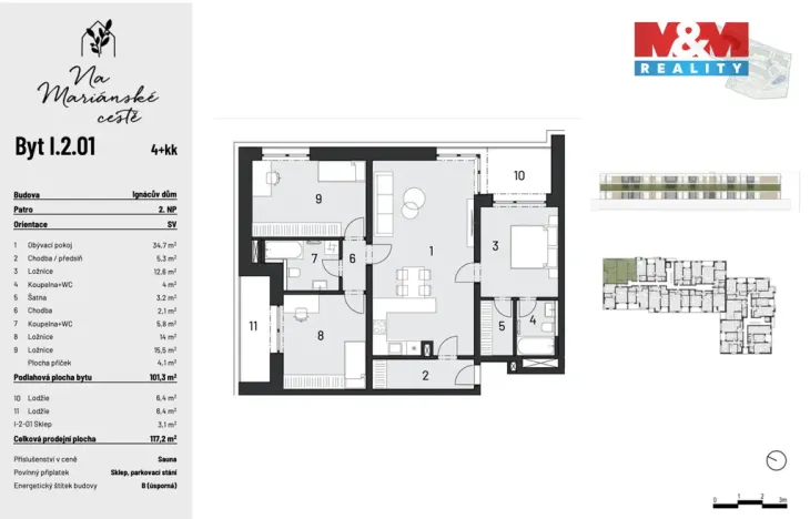 Prodej bytu 4+kk, Brandýs nad Labem-Stará Boleslav, Dřevčická, 101 m2