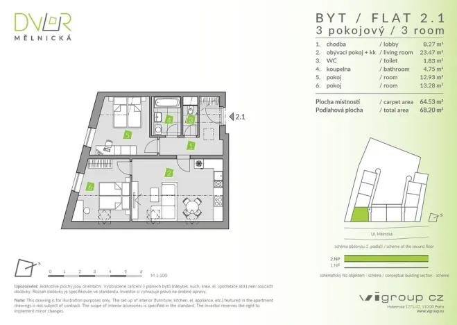 Prodej bytu 3+kk, Brandýs nad Labem-Stará Boleslav - Stará Boleslav, Mělnická, 65 m2