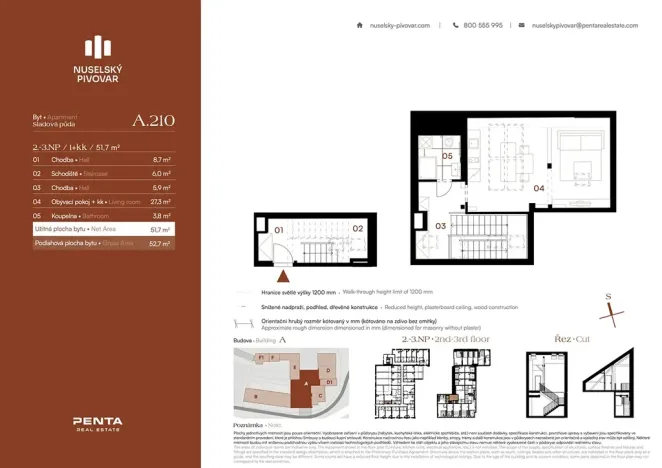 Prodej bytu 1+kk, Praha - Nusle, Bělehradská, 52 m2
