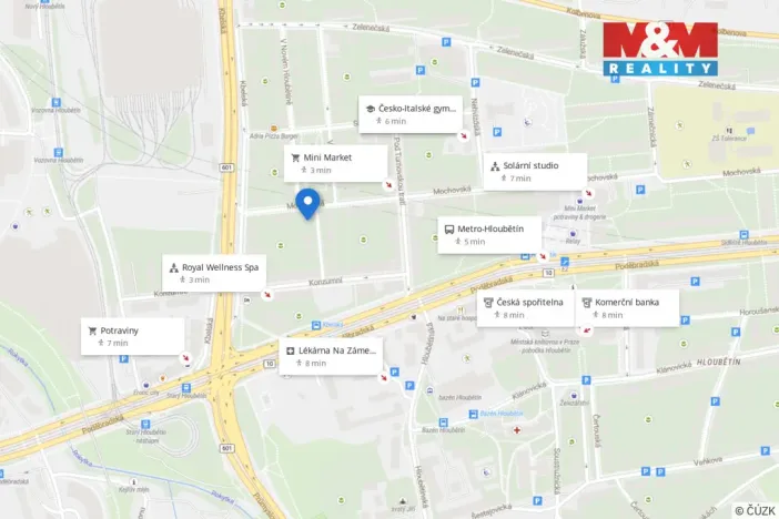 Pronájem bytu 1+kk, Praha - Hloubětín, Milovická, 20 m2