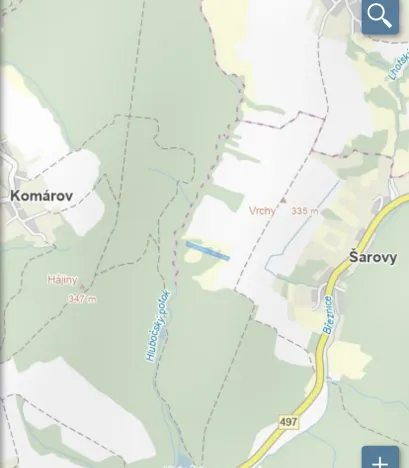 Prodej lesa, Šarovy, 11619 m2