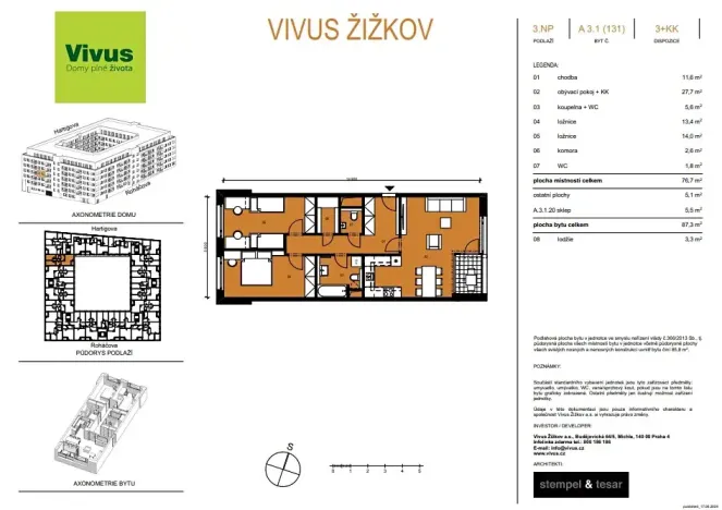 Prodej bytu 3+kk, Praha - Žižkov, Roháčova, 87 m2