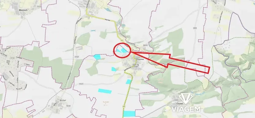 Prodej podílu pole, Chýnice, 3739 m2