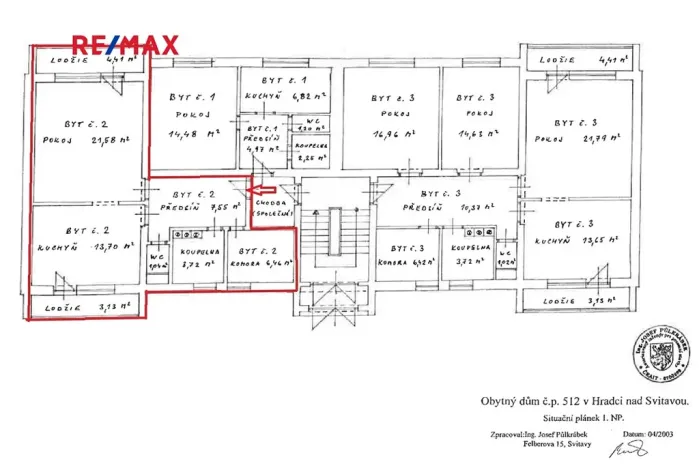 Prodej bytu 1+1, Hradec nad Svitavou, 59 m2