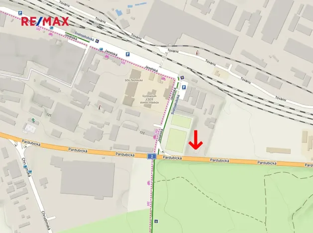 Pronájem komerčního pozemku, Přelouč, Jaselská, 650 m2