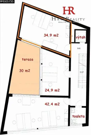 Pronájem kanceláře, Benešov, Vnoučkova, 35 m2