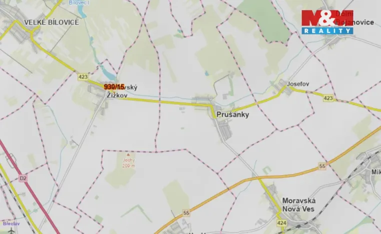 Prodej pozemku, Moravský Žižkov, 72 m2