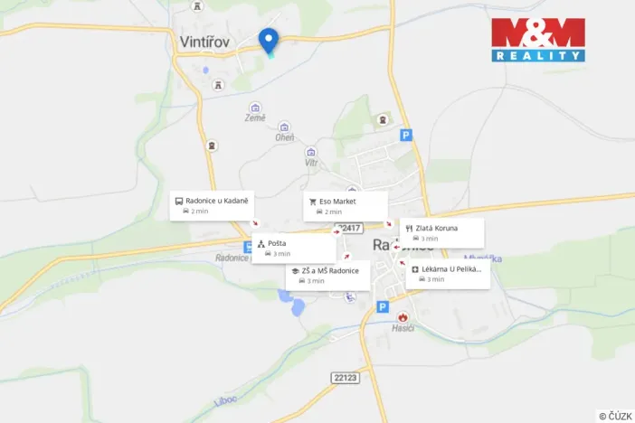 Prodej pozemku pro bydlení, Radonice - Vintířov, 1044 m2