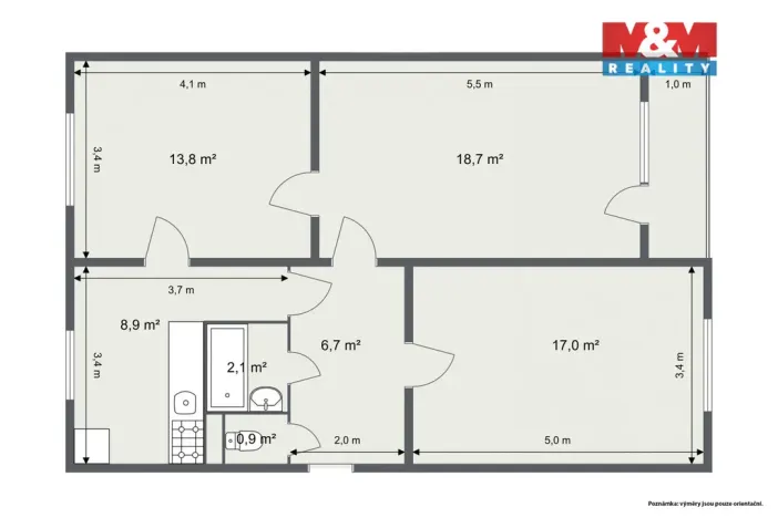Prodej bytu 3+1, Kraslice, Čs. armády, 70 m2