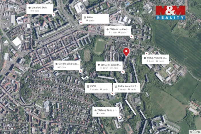 Prodej bytu 2+kk, Teplice - Trnovany, Trnovanská, 43 m2