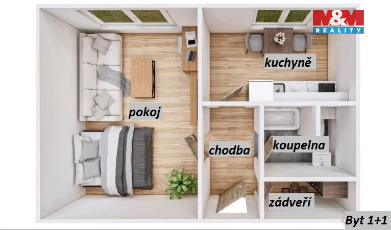 Pronájem bytu 1+1, Žamberk, Pionýrů, 35 m2