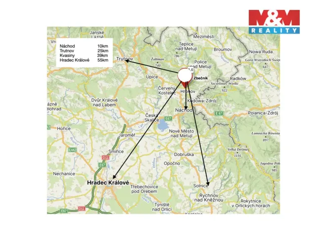 Pronájem bytu 3+kk, Hronov - Zbečník, 97 m2