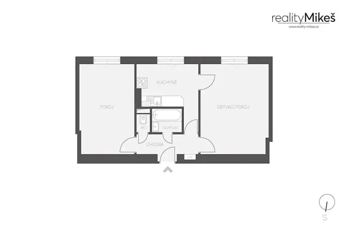 Pronájem bytu 2+1, Železný Brod, Horecká, 51 m2