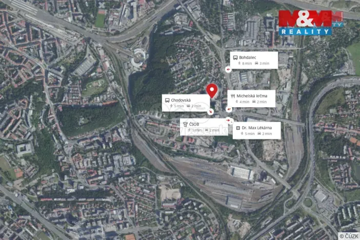 Pronájem bytu 2+1, Praha - Michle, V dolině, 49 m2