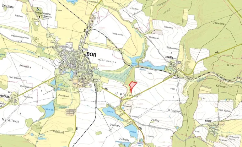 Prodej pole, Bor, 14739 m2