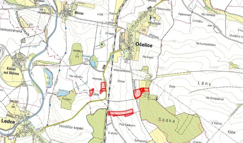 Prodej pole, Očelice, 45362 m2