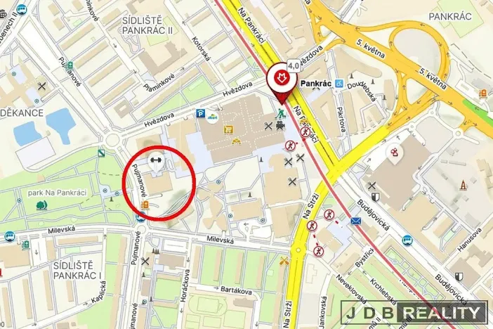 Pronájem kanceláře, Praha - Nusle, Pujmanové, 75 m2