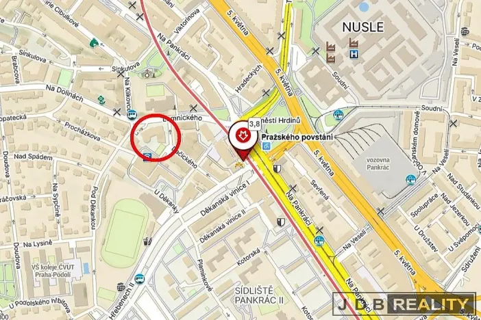 Pronájem kanceláře, Praha - Nusle, Lomnického, 45 m2