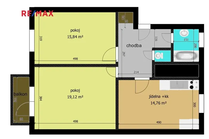 Pronájem bytu 3+kk, Nymburk, Dr. Antonína Dvořáka, 56 m2