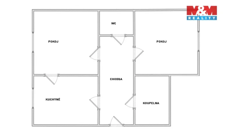 Prodej bytu 2+1, Krupka, Poštovní, 60 m2