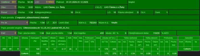 Prodej podílu lesa, Vinaře, 10883 m2