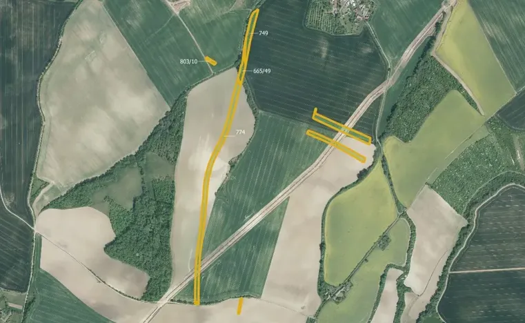 Prodej podílu louky, Honětice, 9179 m2