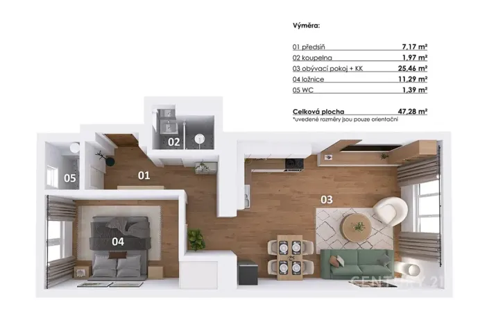 Pronájem bytu 2+kk, Praha - Strašnice, Průběžná, 47 m2