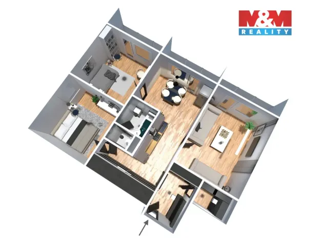 Prodej bytu 3+1, Bílina, Sídliště Za Chlumem, 80 m2