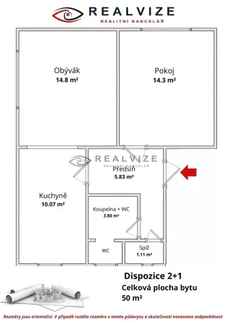 Pronájem bytu 2+1, České Budějovice, Puklicova, 50 m2