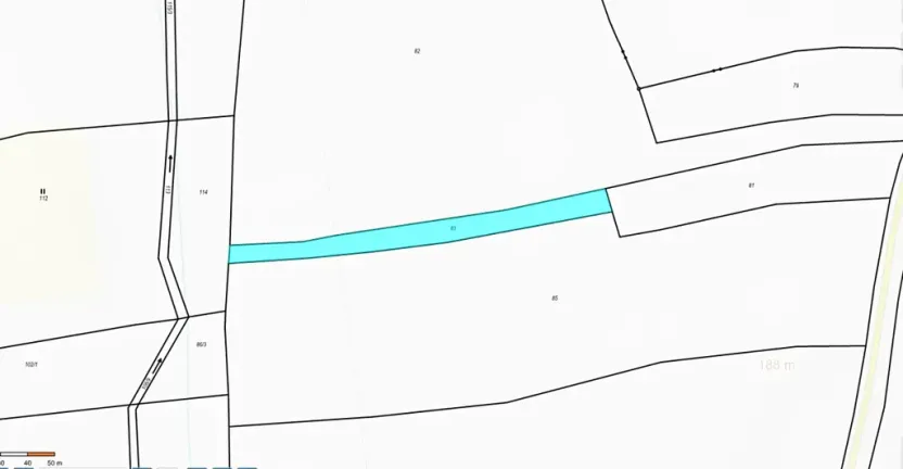 Dražba pole, Úžice, 1043 m2