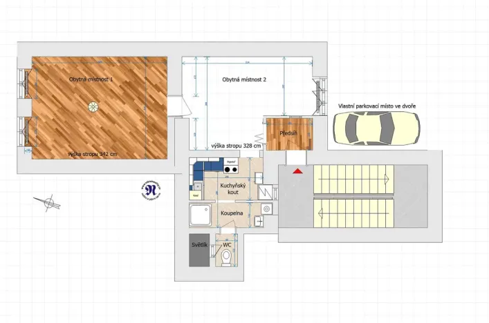 Prodej bytu 2+kk, Praha - Smíchov, Klicperova, 57 m2