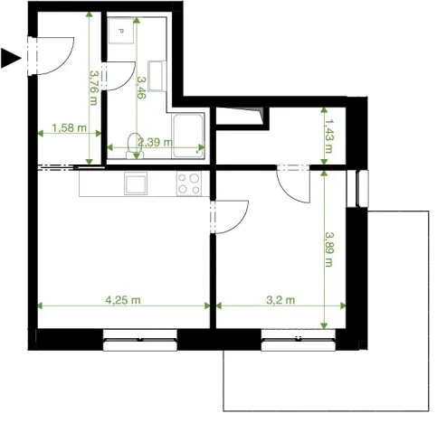 Prodej bytu 2+kk, Rychnov nad Kněžnou, Javornická, 49 m2