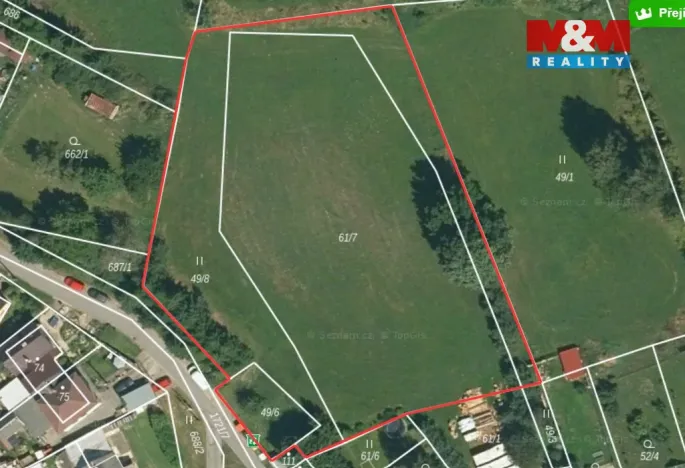 Prodej pozemku pro bydlení, Vyskytná nad Jihlavou, 5720 m2