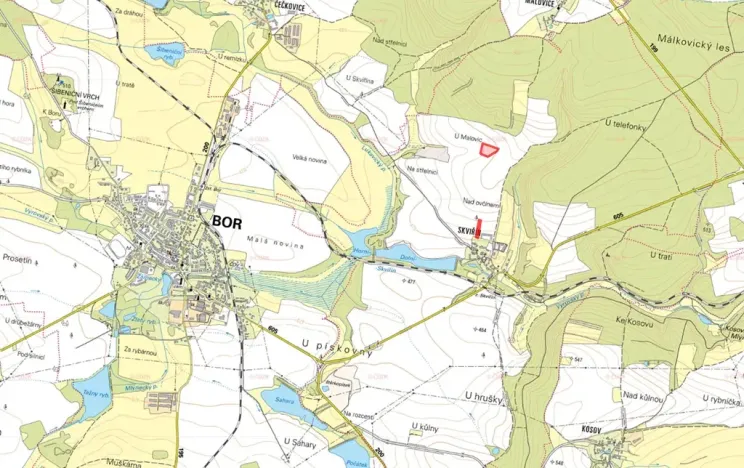 Prodej podílu pole, Bor, 8917 m2