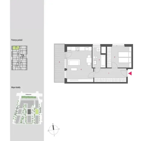 Pronájem bytu 2+kk, Praha - Vysočany, Smržových, 59 m2