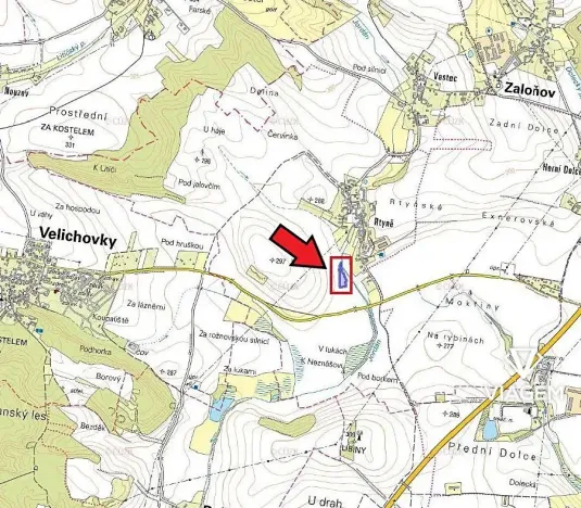 Prodej podílu pole, Zaloňov, 616 m2