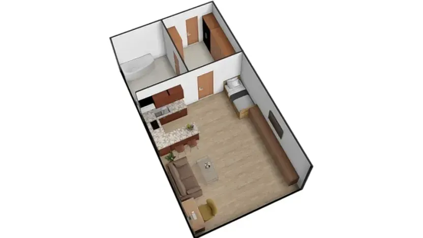 Pronájem bytu 1+kk, Brno, Keřová, 32 m2