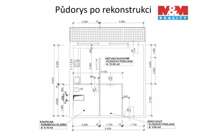 Prodej bytu 2+kk, Praha - Krč, Hurbanova, 39 m2