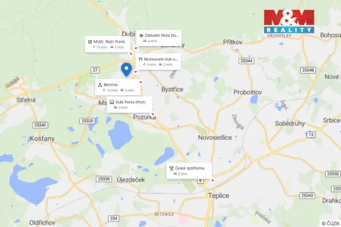 Prodej pozemku pro bydlení, Dubí, Javorová, 823 m2