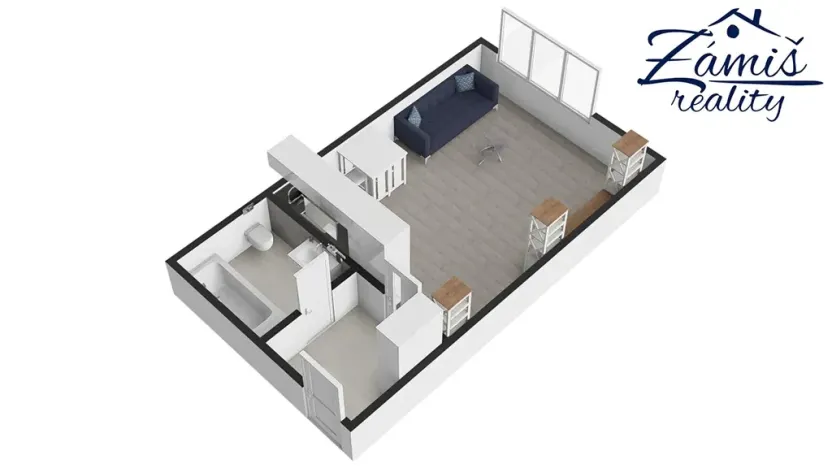 Pronájem bytu 1+kk, Otvovice, 35 m2