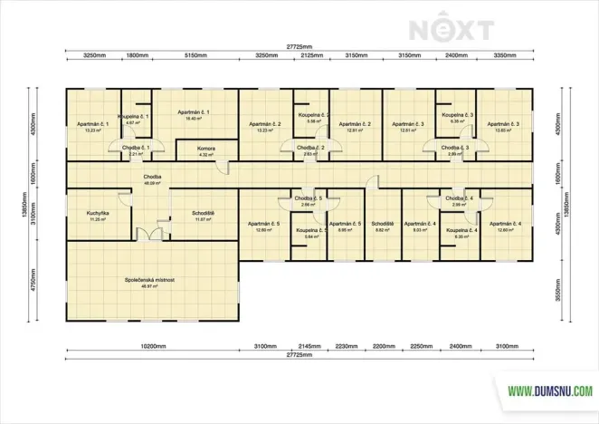 Pronájem ubytování, Horní Město, 250 m2