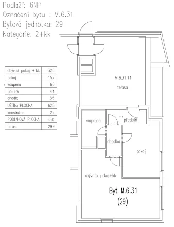 Pronájem bytu 2+kk, Praha - Košíře, Tůmova, 65 m2