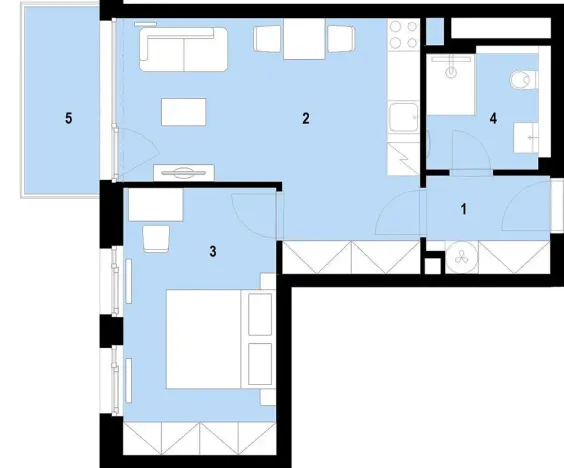 Prodej bytu 2+kk, Brno, Plynárenská, 44 m2