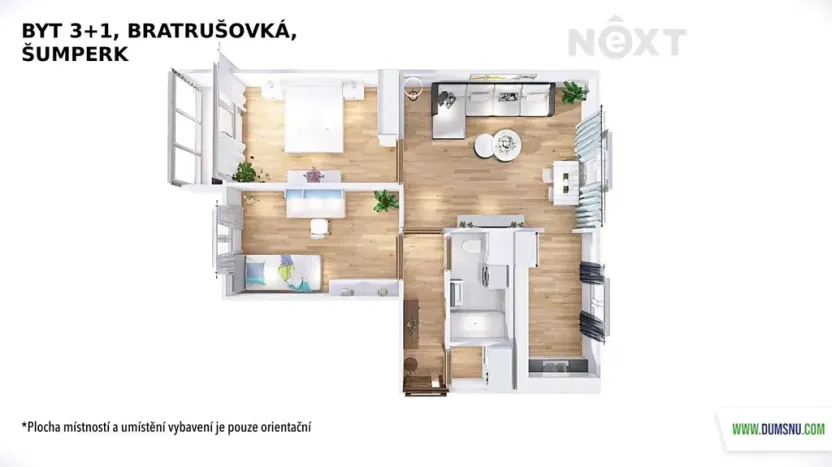 Prodej bytu 3+1, Šumperk, Bratrušovská, 68 m2