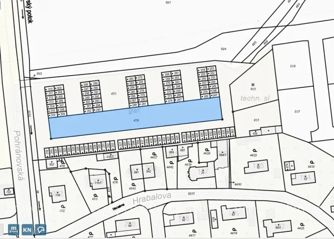Prodej komerčního pozemku, Pardubice, Pohránovská, 1776 m2