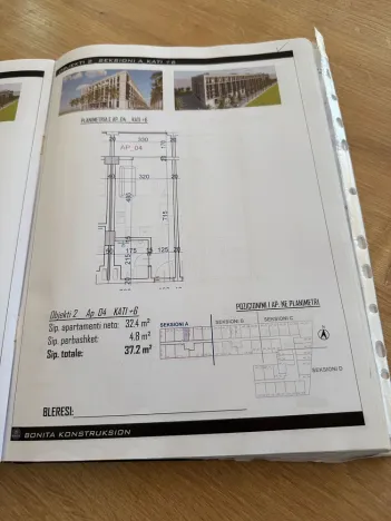 Prodej bytu 1+kk, Rruga Wiena, Golem, Albánie, 37 m2