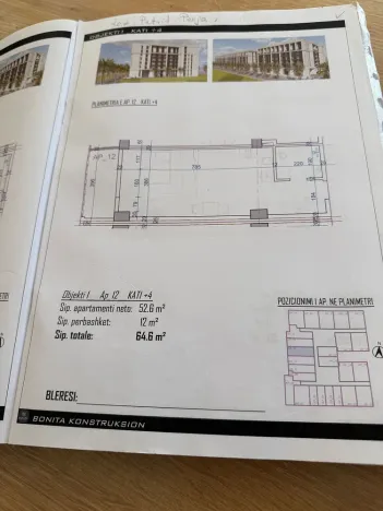 Prodej bytu 1+kk, Rruga Wiena, Golem, Albánie, 37 m2