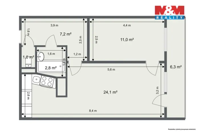 Prodej bytu 2+1, Teplice, Alejní, 46 m2